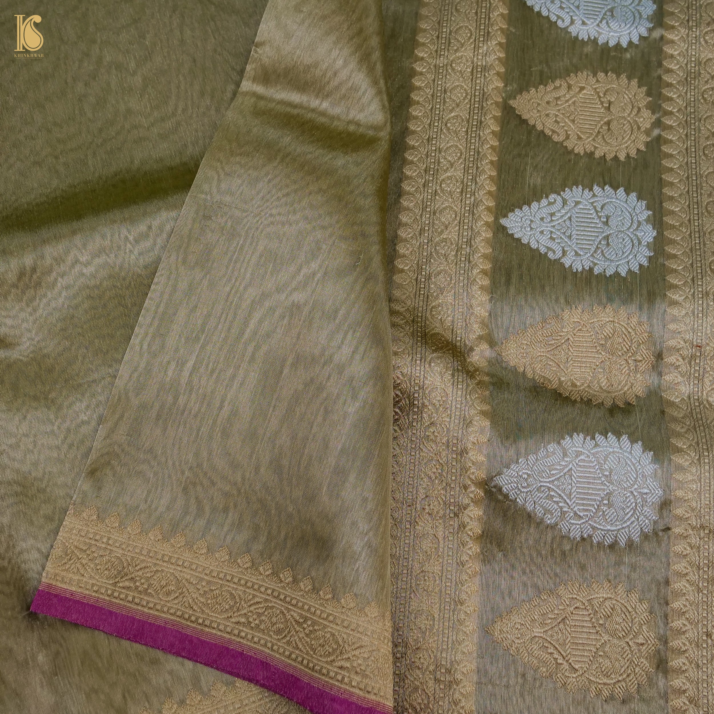 Rekha - Pure Tissue Silk Handwoven Banarasi Saree - Khinkhwab