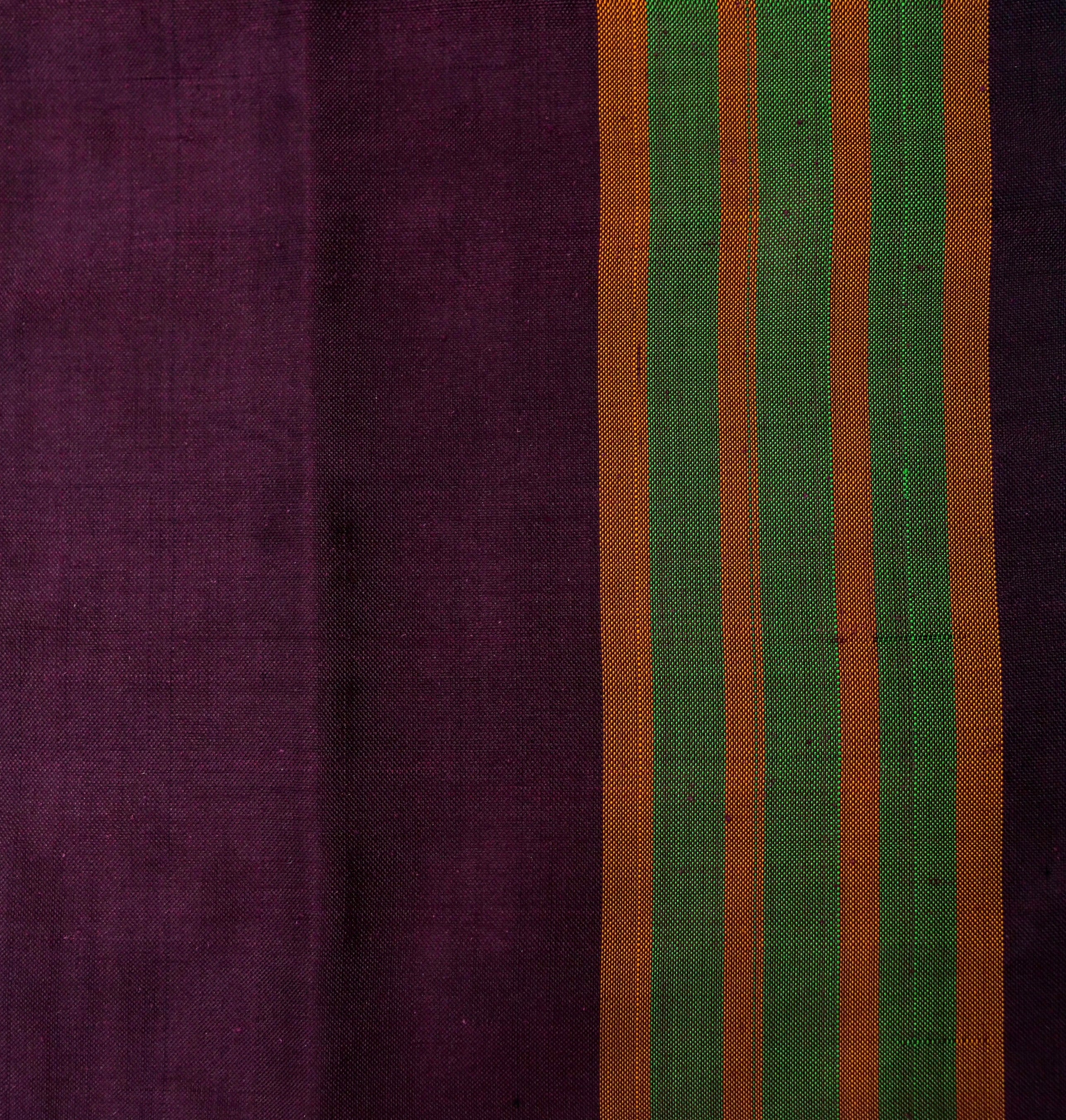 Purple Pure Silk Handloom Single Ikkat Chevron Saree - Khinkhwab