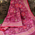 Lipstick Pink Pure Cotton Real Silver Zari Handloom Banarasi Dupatta - Khinkhwab