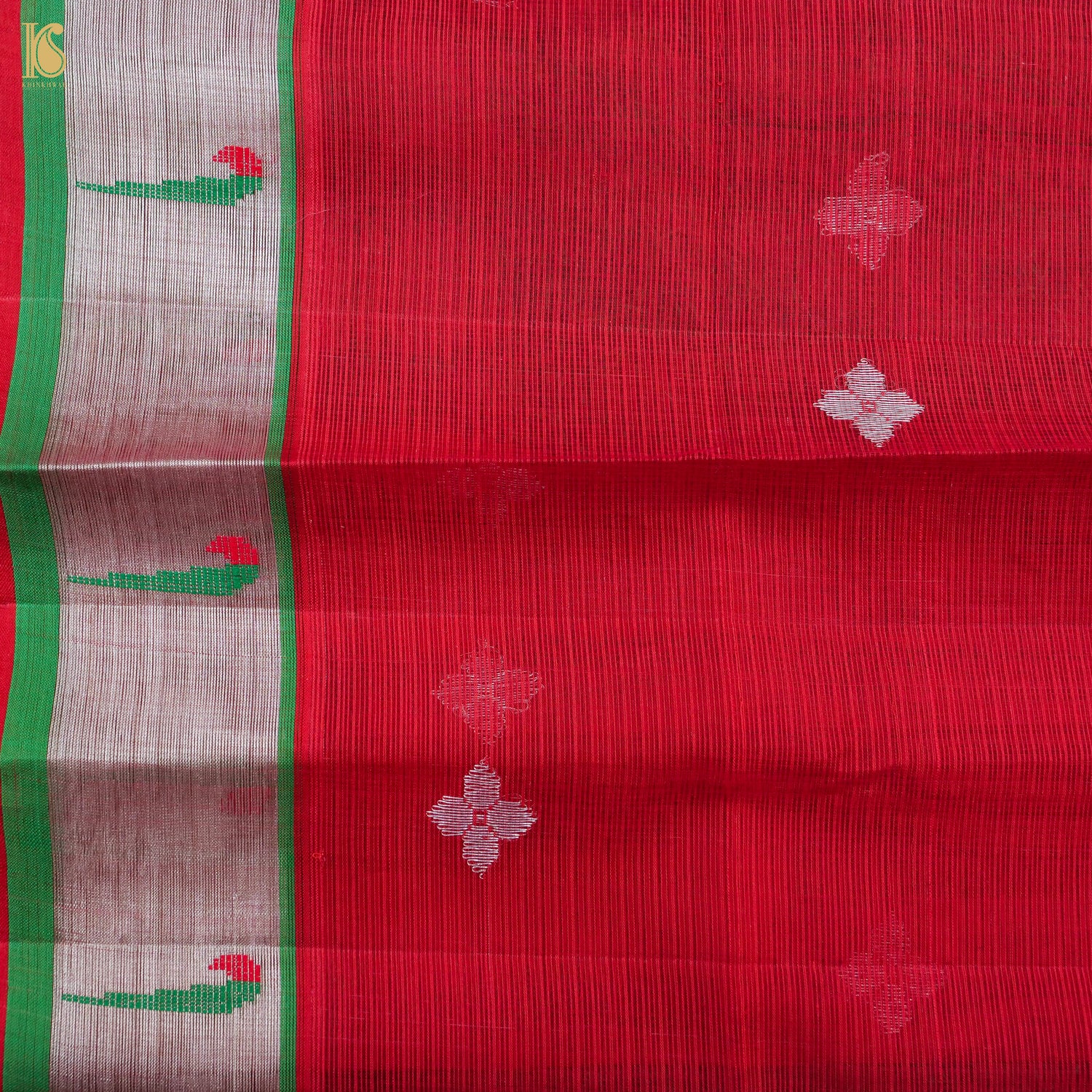 Handwoven Tosca Brown Real Zari Kota Silk Saree with Muniya Border - Khinkhwab