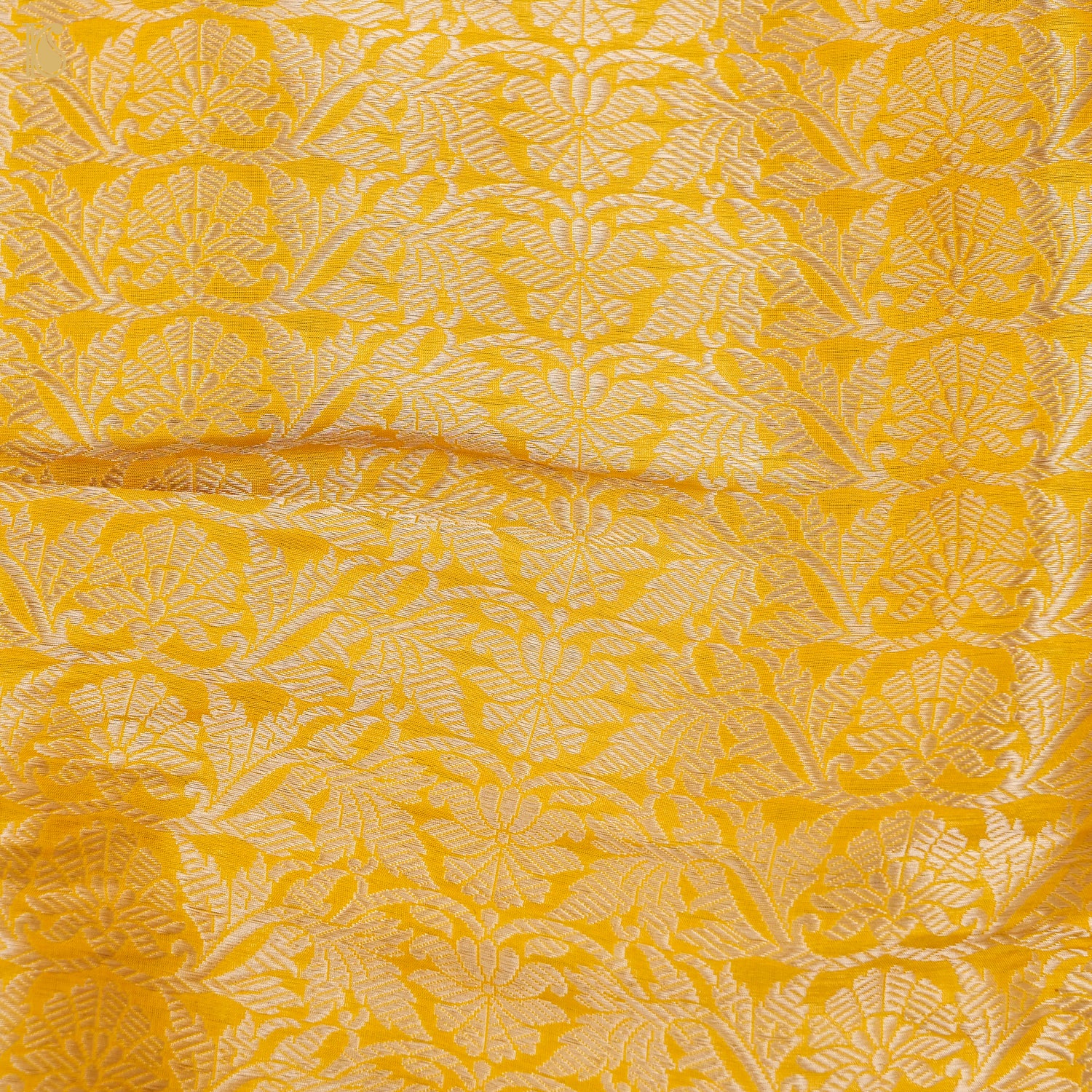 Gamboge Yellow Pure Katan Silk Handloom Banarasi Kalidar Lehenga - Khinkhwab