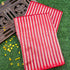 Red Pure Banarasi Kora by Tissue Stripes Saree - Khinkhwab