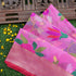 Orchid Pink Handwoven Pure Cotton Real Silver Zari Banarasi Saree - Khinkhwab