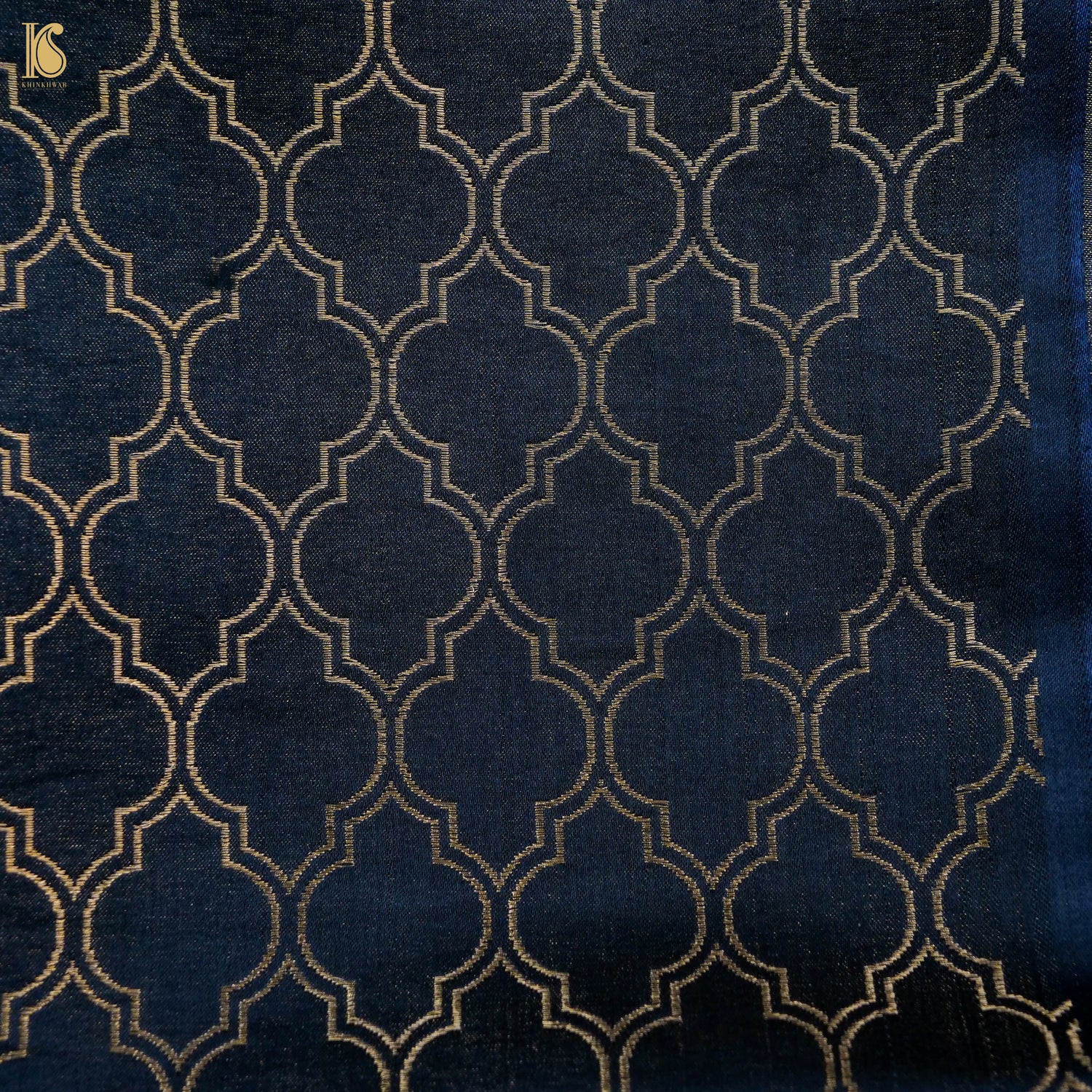 Jungle Mist Blue Kora by Tissue Stripes Saree - Khinkhwab