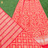 Red Pure Katan Silk Handloom Banarasi Kalidar Shikargah Lehenga - Khinkhwab