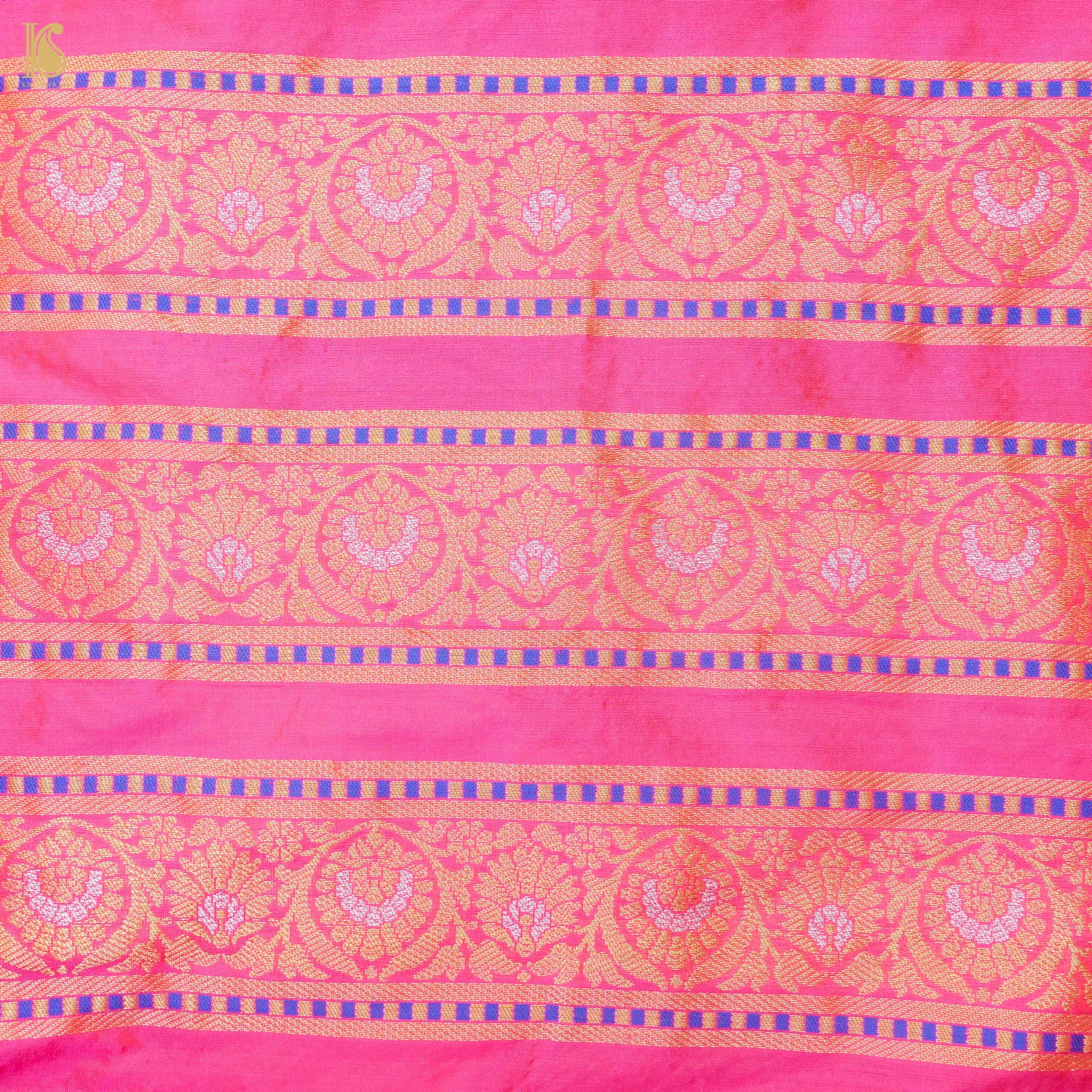 Rose Pink Pure Katan Silk Handloom Banarasi Kalidar Shikargah Lehenga - Khinkhwab
