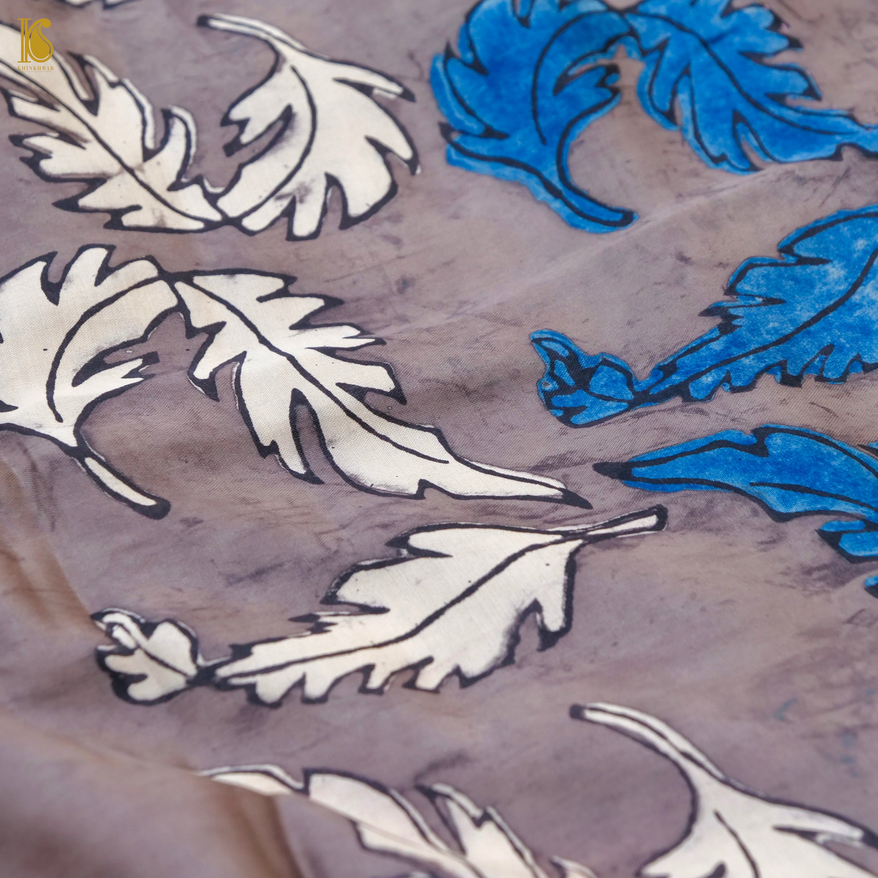 Pakshi - London Hue Pure Modal Silk Ajrakh Dupatta - Khinkhwab