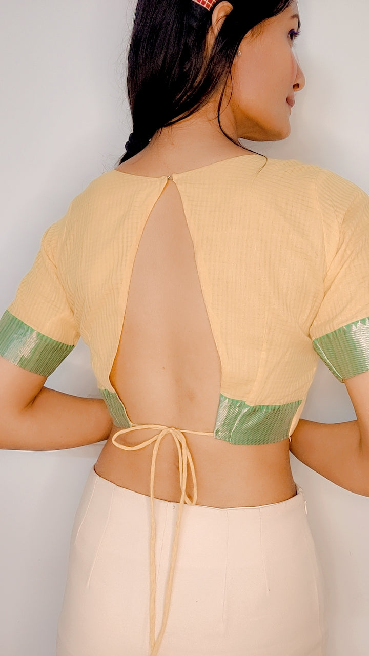 Pure Maheshwari Silk Stitched Blouse - Khinkhwab