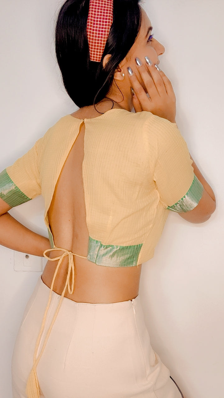 Pure Maheshwari Silk Stitched Blouse - Khinkhwab