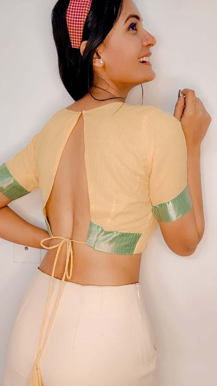 Pure Maheshwari Silk Stitched Blouse - Khinkhwab