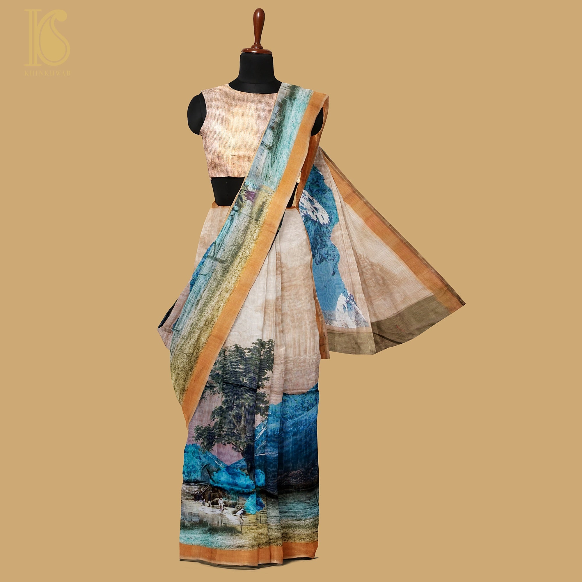 Pure Cotton Print Saree - Khinkhwab