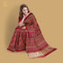 Red Gajji Silk Handblock Ajrakh Saree - Khinkhwab