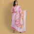 Sea Pink Banarasi Moonga Silk Dupatta with Hand Brush - Khinkhwab