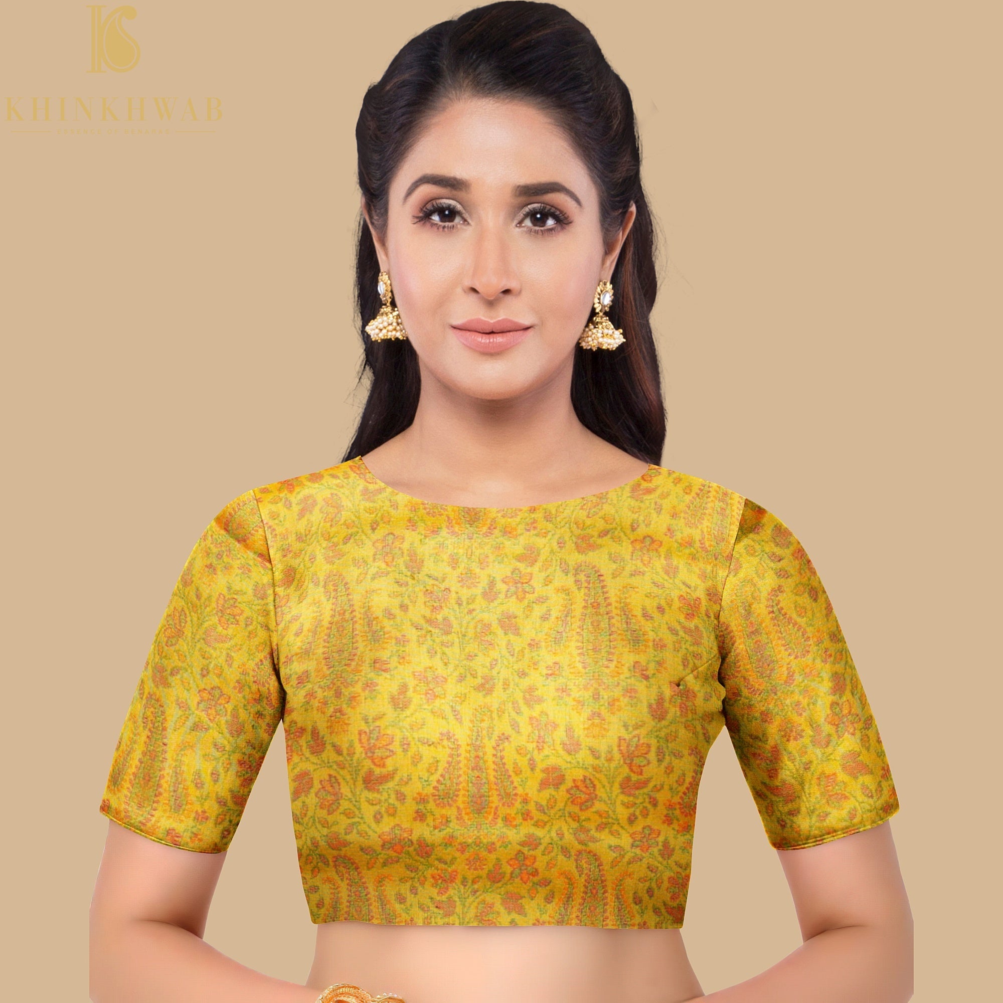 Bright Sun Pure Banarasi Silk Handwoven Tanchui Kurta Fabric - Khinkhwab