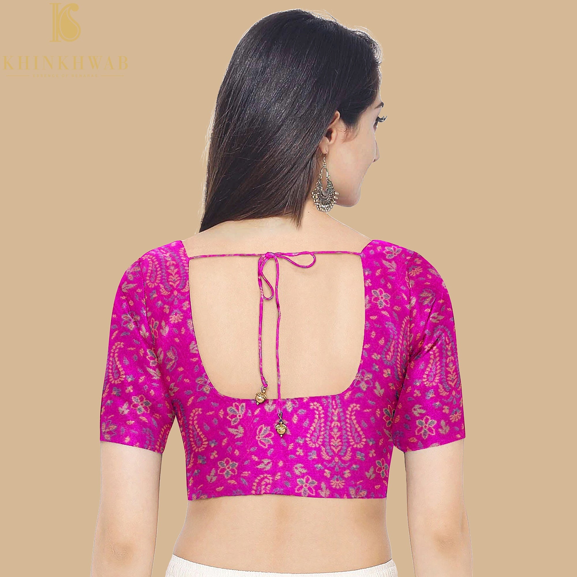 Pink Pure Banarasi Silk Handwoven Tanchui Kurta Fabric - Khinkhwab
