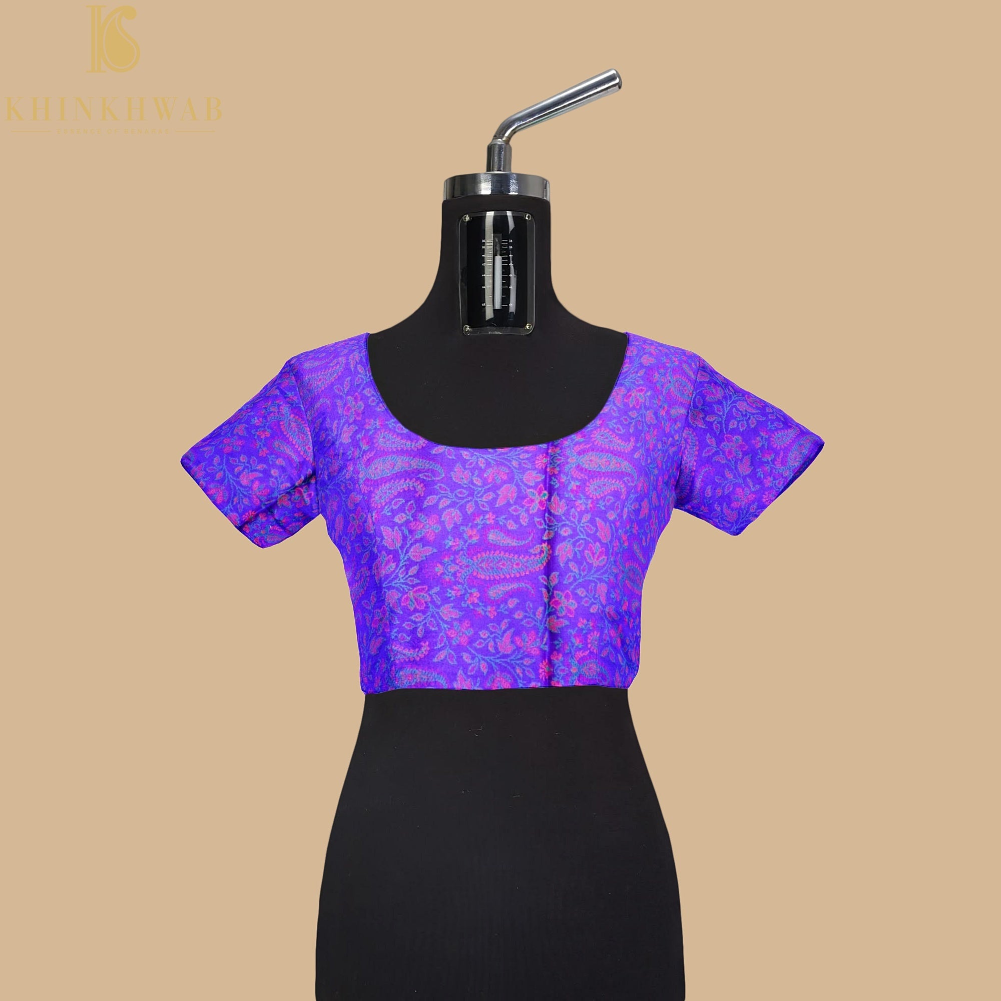 Purple Pure Banarasi Silk Handwoven Tanchui Kurta Fabric - Khinkhwab