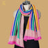 Pink Pure Georgette Handloom Banarasi Stripes Dupatta - Khinkhwab