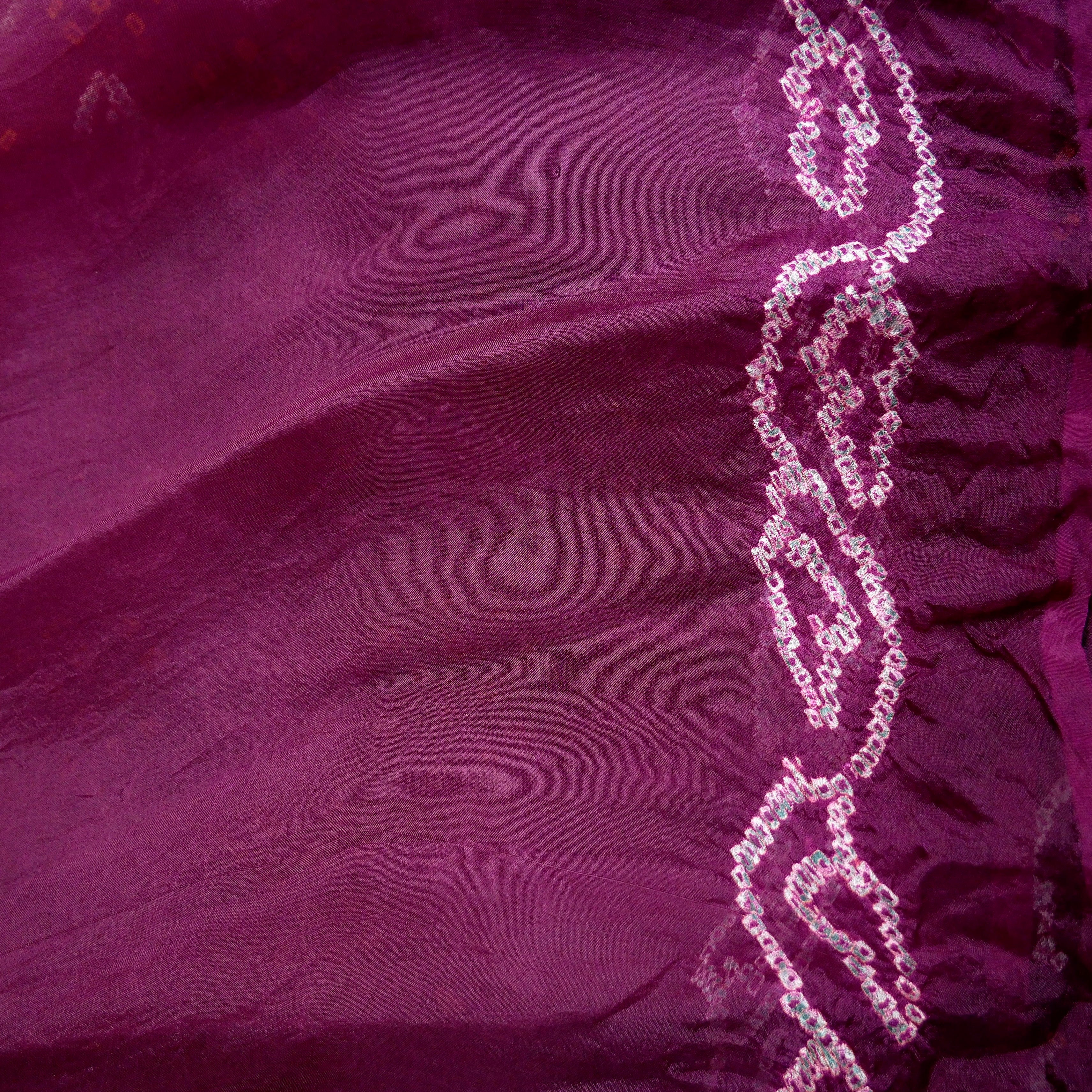 Handwoven Pure Organza Silk Bandhani Saree - Khinkhwab
