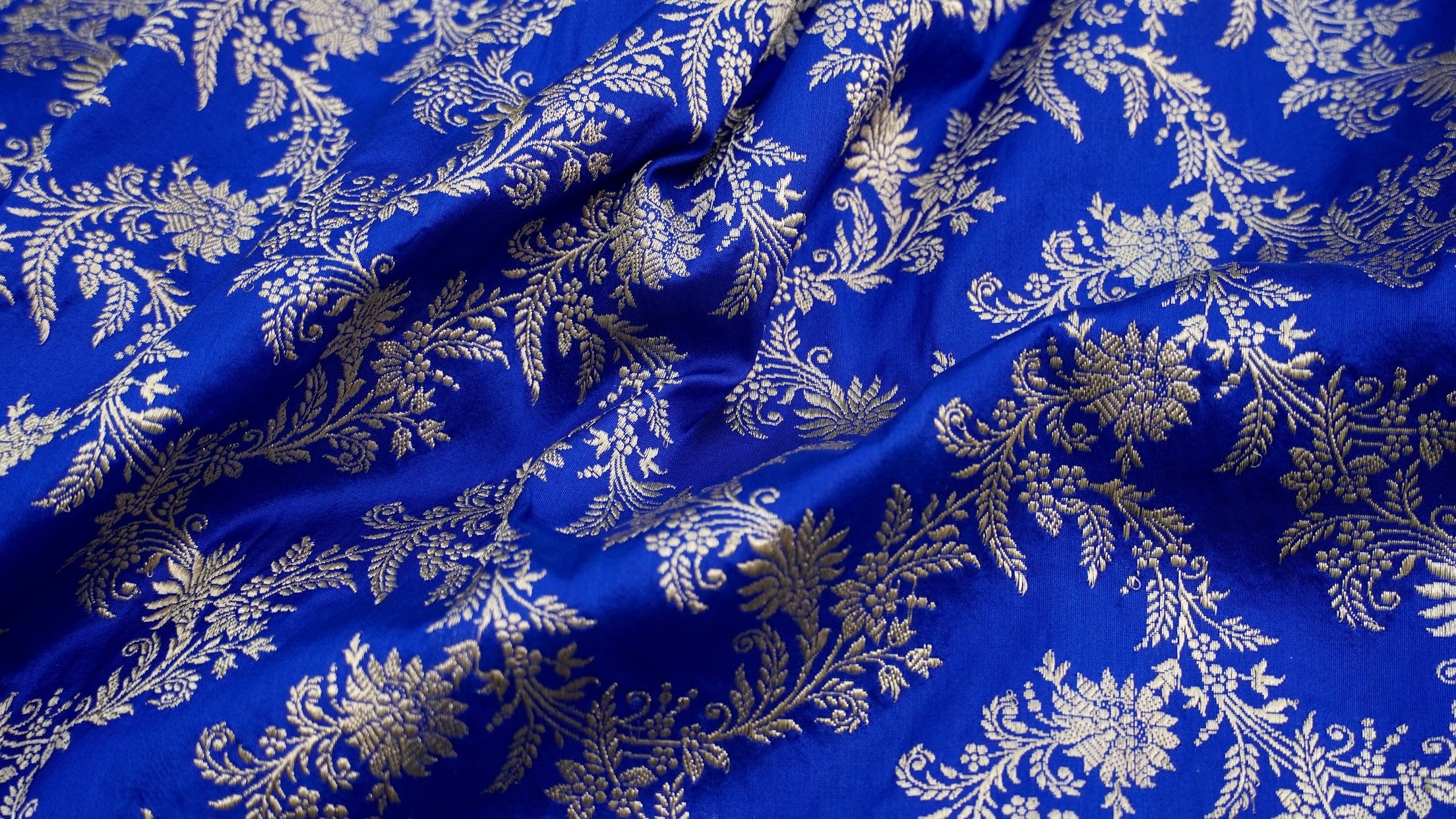 Blue Pure Katan Silk Handloom Kadwa Banarasi Dupatta - Khinkhwab
