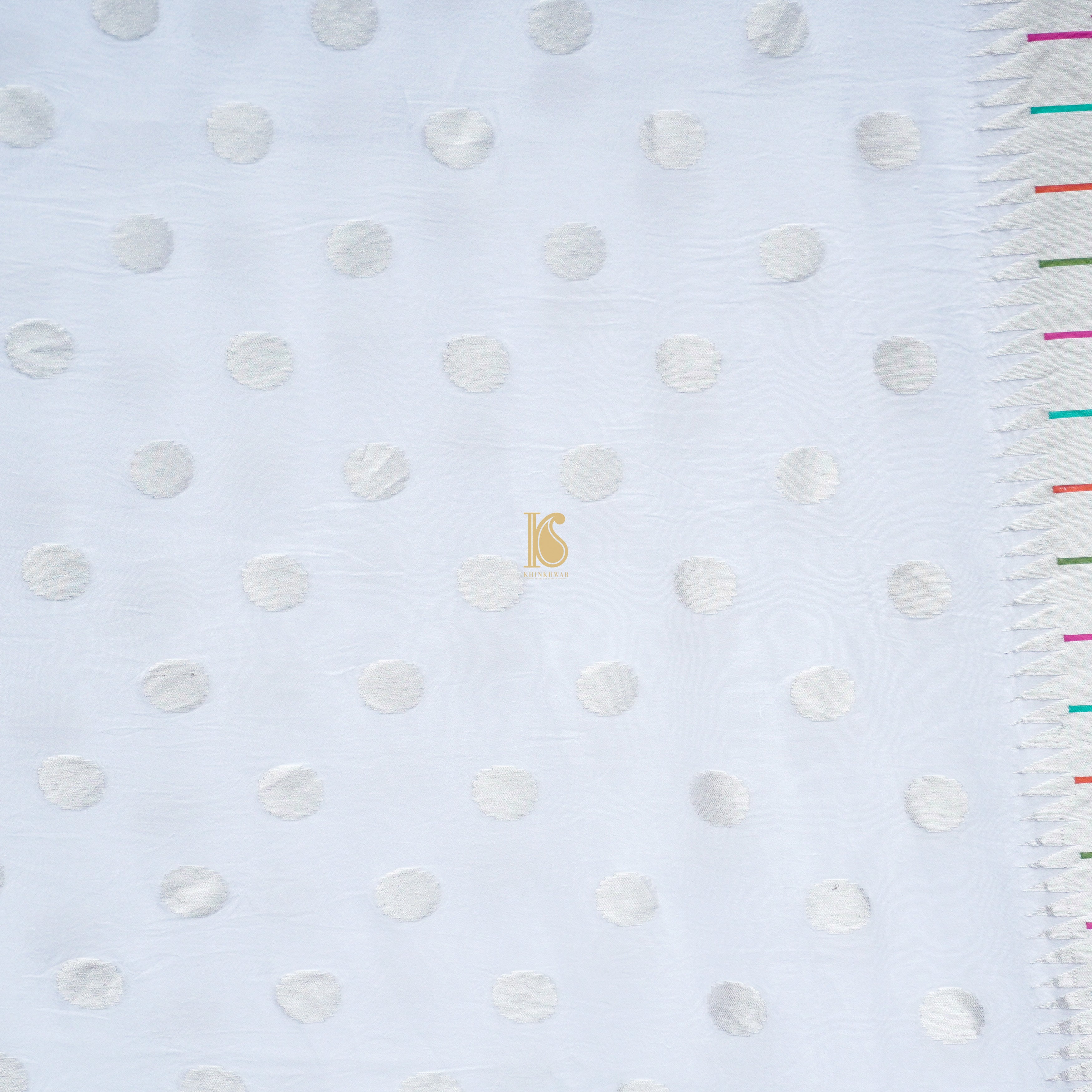 Handloom Pure Georgette Silver Zari Banarasi Dupatta - Preorder - Khinkhwab