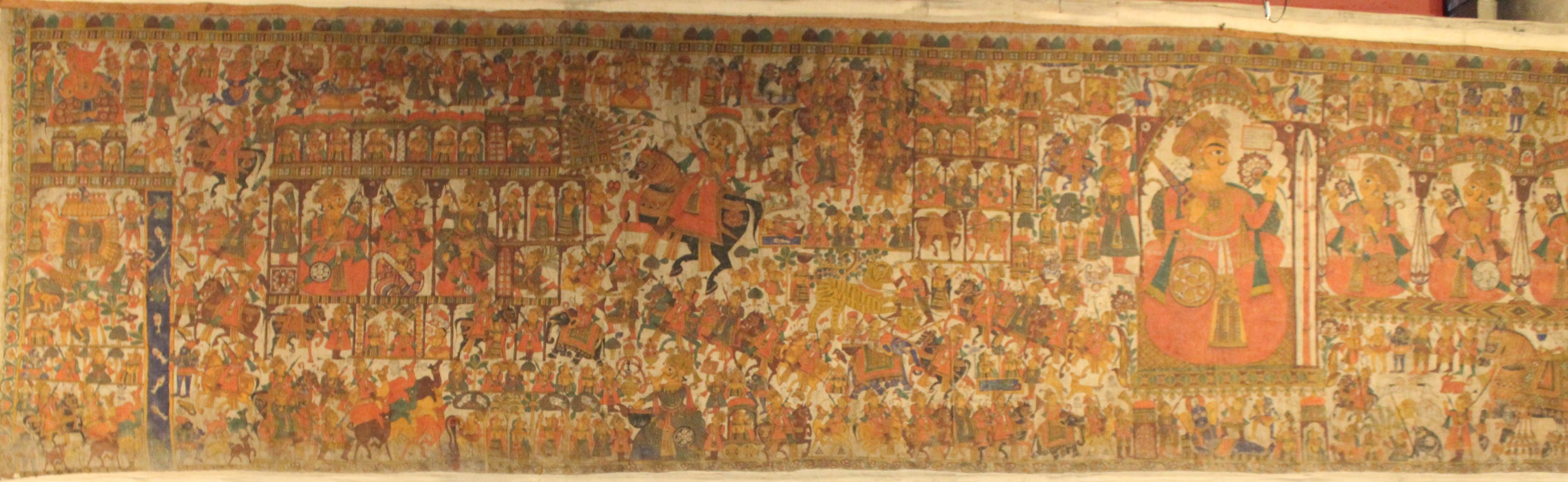 Pabuji ki Phad, a Rajasthani scroll painting on cloth depicting the folk deity Pabuji