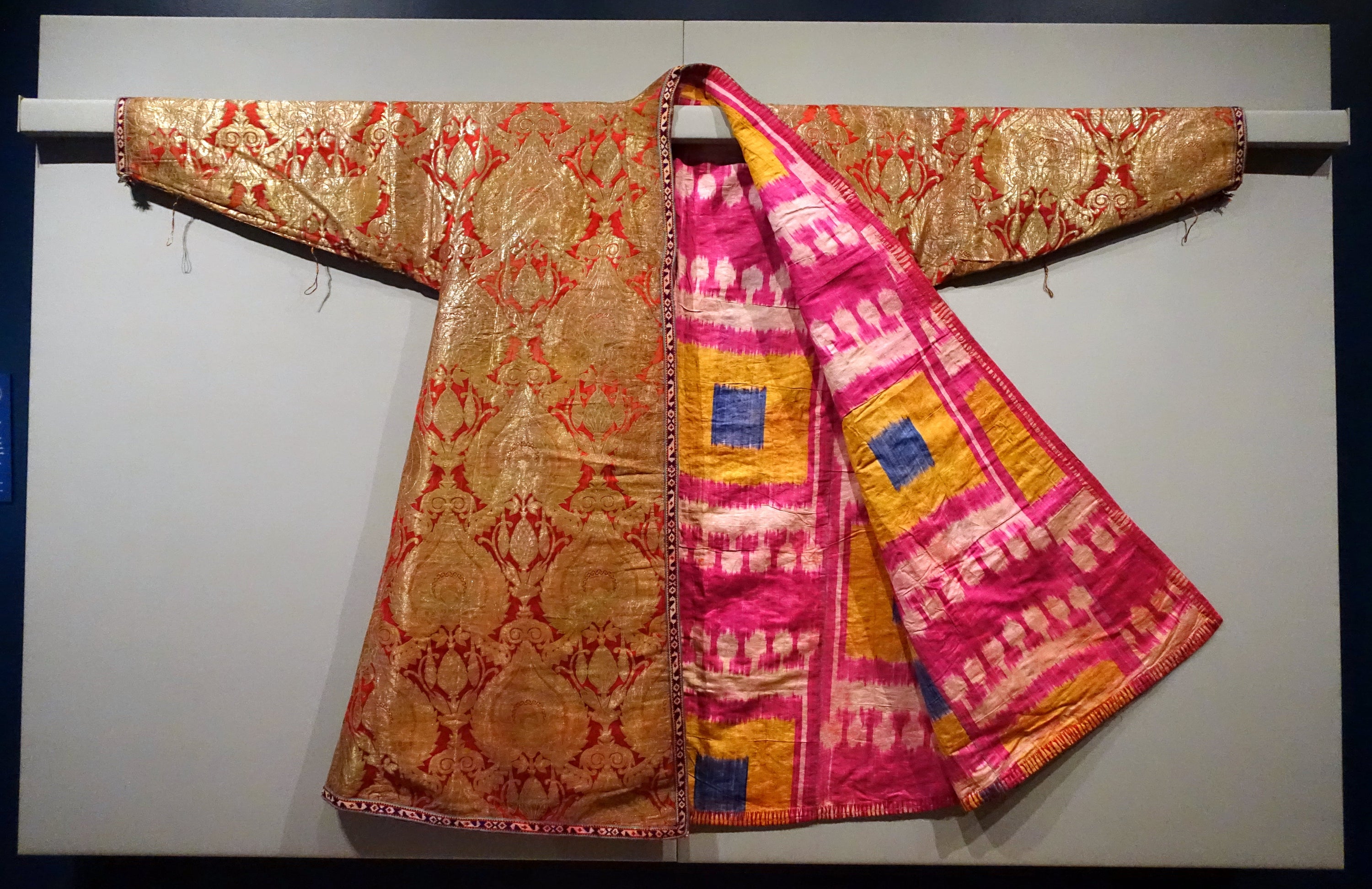 Bukhara robe in silk and gold-wrapped thread, Uzbekistan, late 1800s