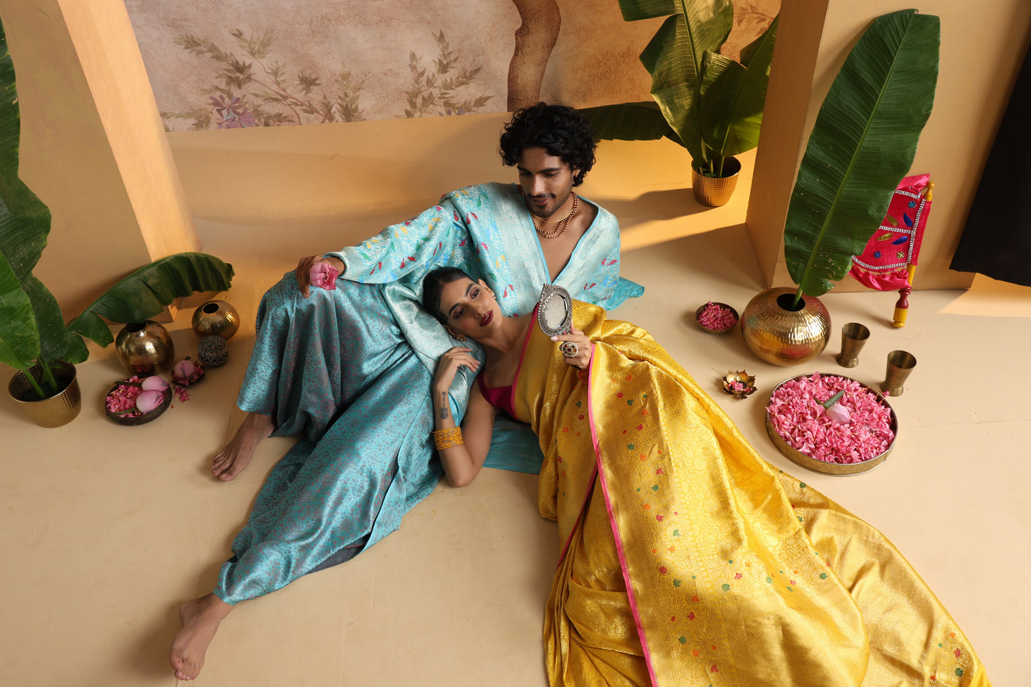 Yellow Banarasi Sarees