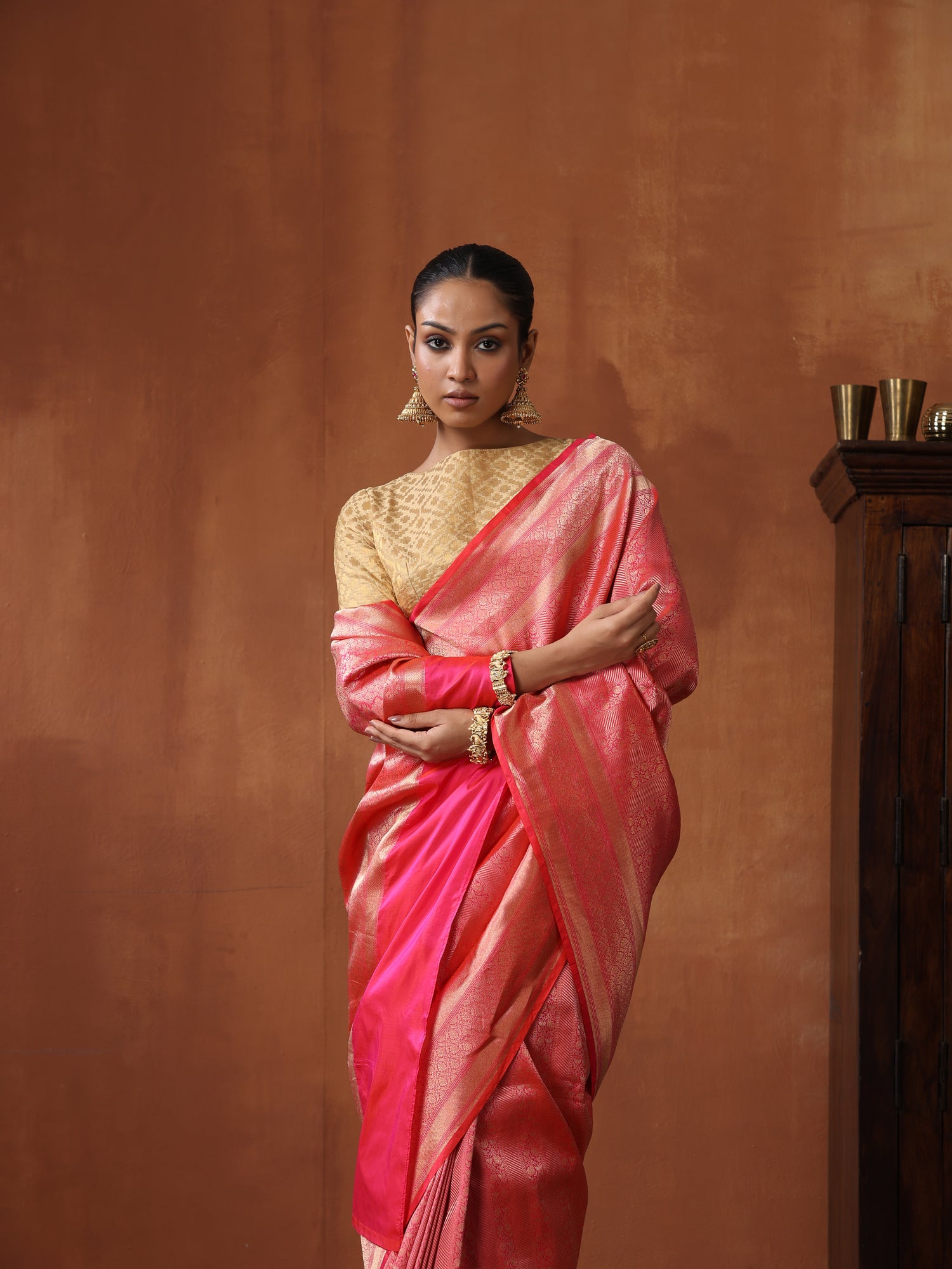 Pink Banarasi Sarees