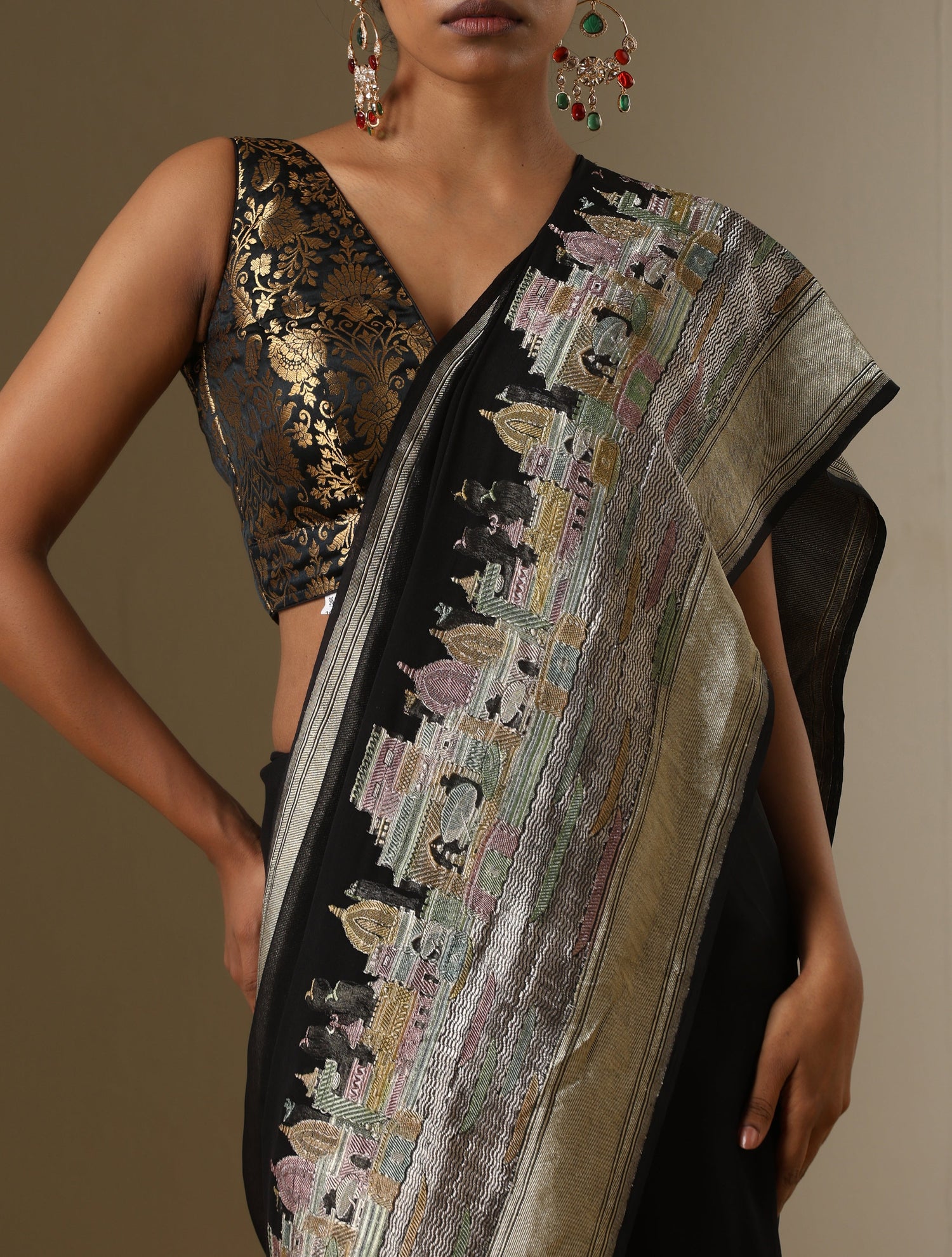 Black Banarasi Sarees