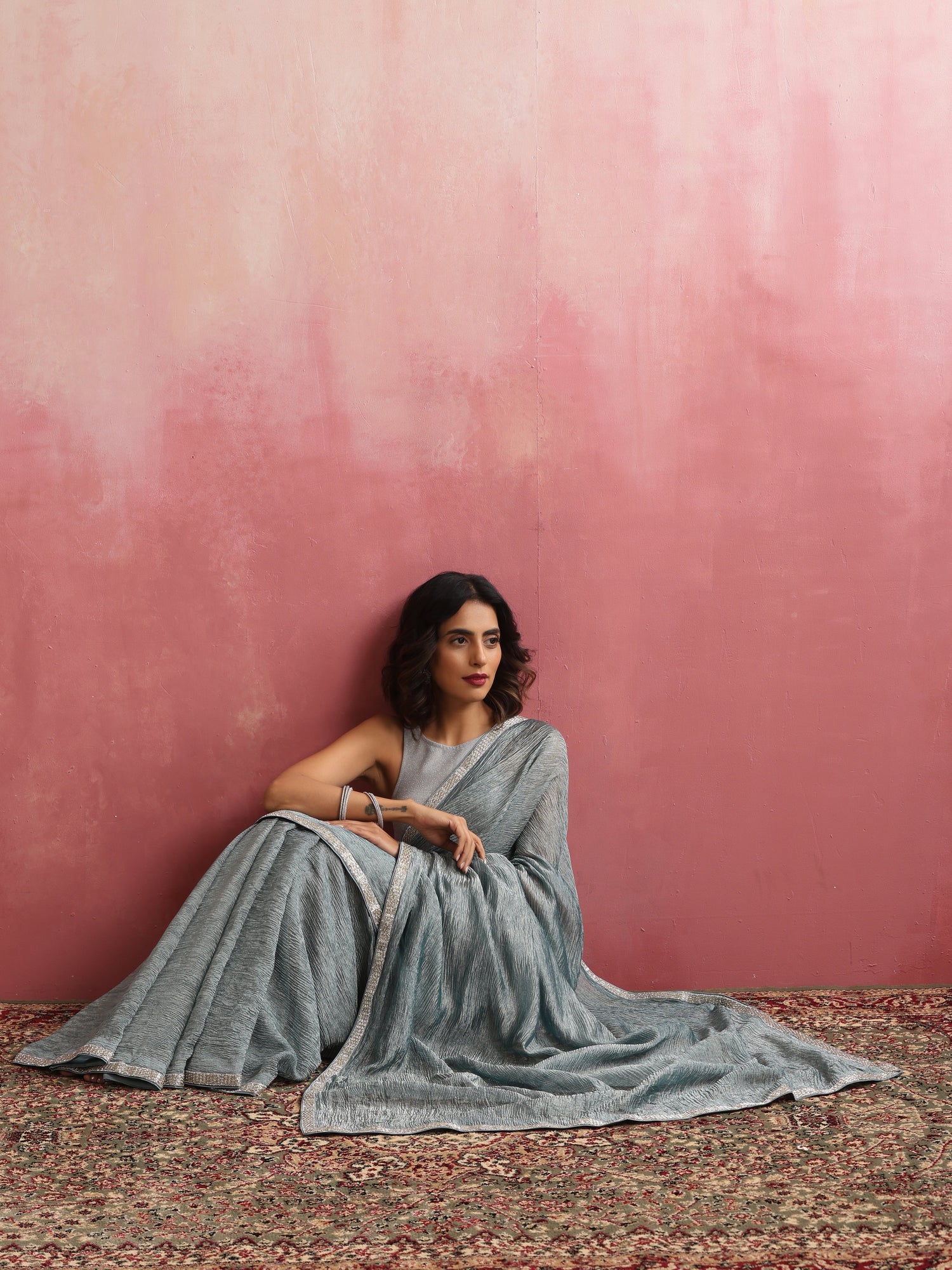 Grey Banarasi Sarees