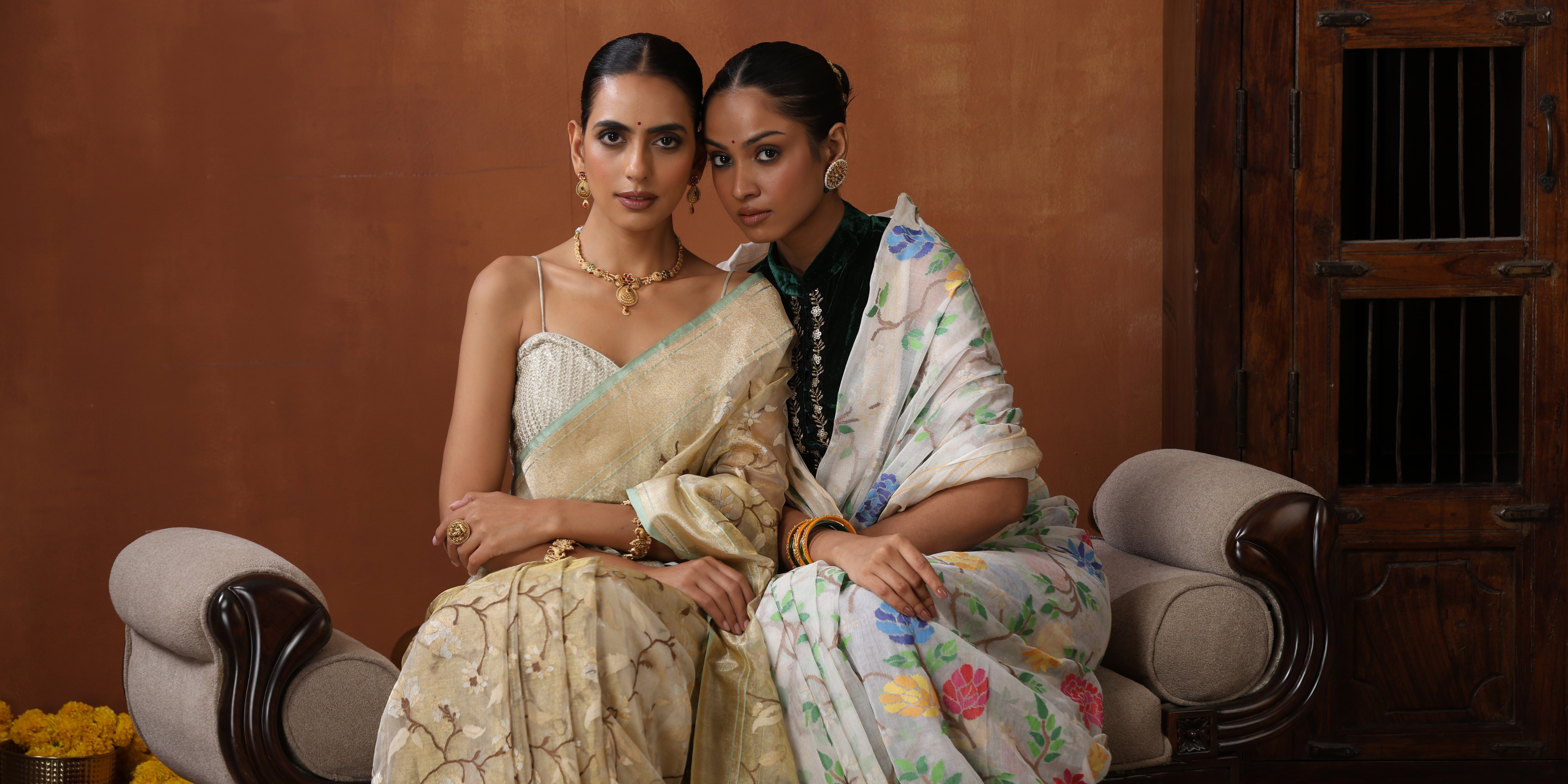 White Banarasi Sarees