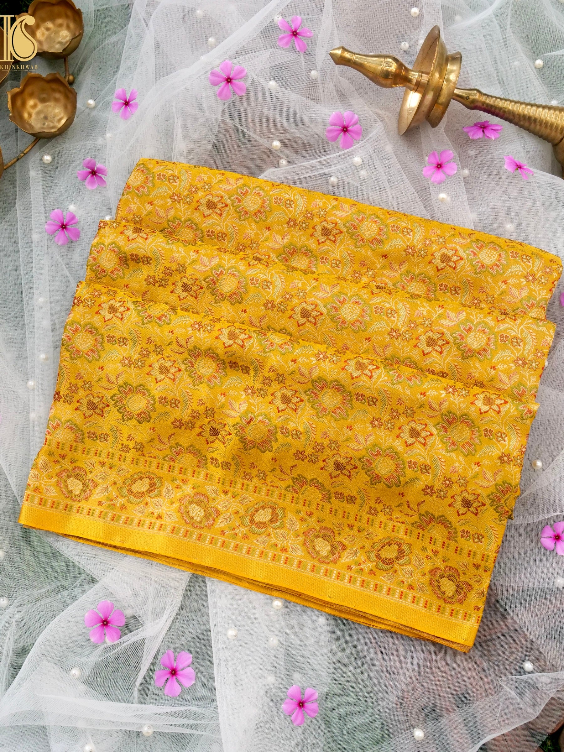 Handloom Banarasi Silk Resham Tanchoi Saree