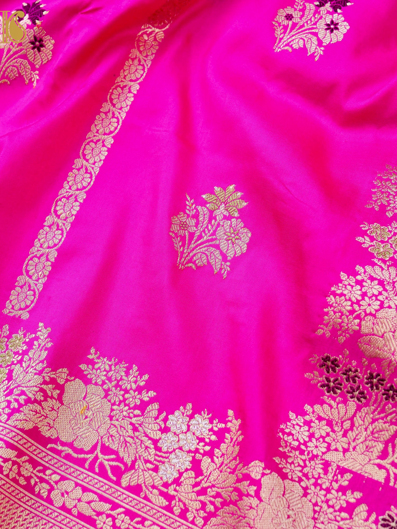 Handloom Banarasi Katan Silk Kadwa Border Saree