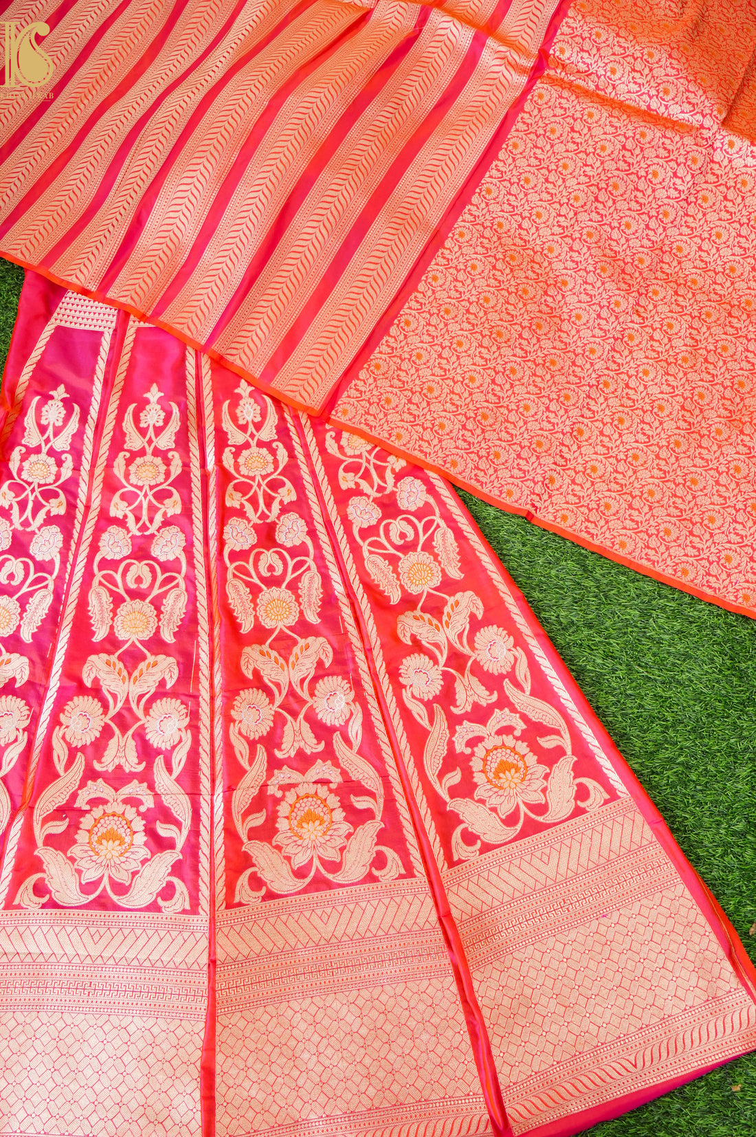Handloom Banarasi Katan Silk Kalidar Latikaa Lehenga