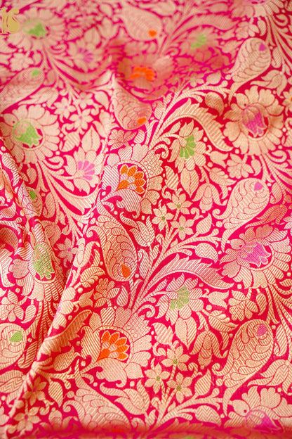 Handloom Banarasi Katan Silk Brocade Meena Saree