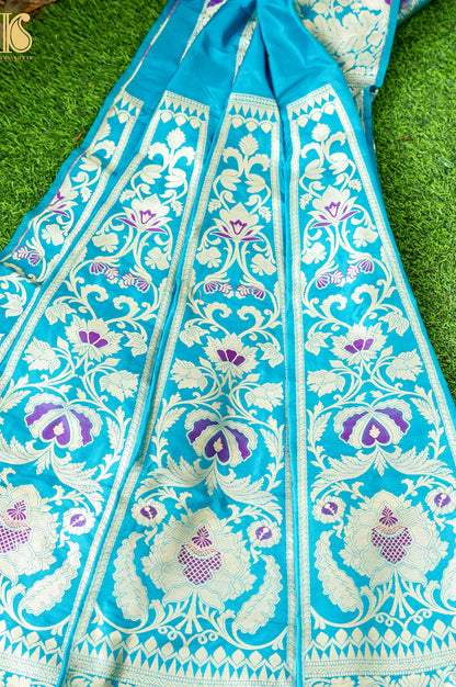 Handloom Banarasi Katan Silk Kalidar Manjari Lehenga