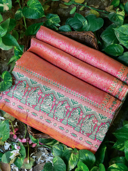 Handloom Baluchari Banarasi Katan Silk Shikargah Saree