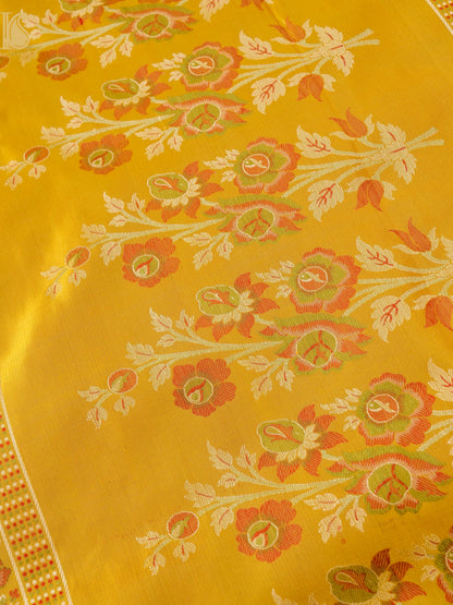 Handloom Banarasi Silk Resham Tanchoi Saree