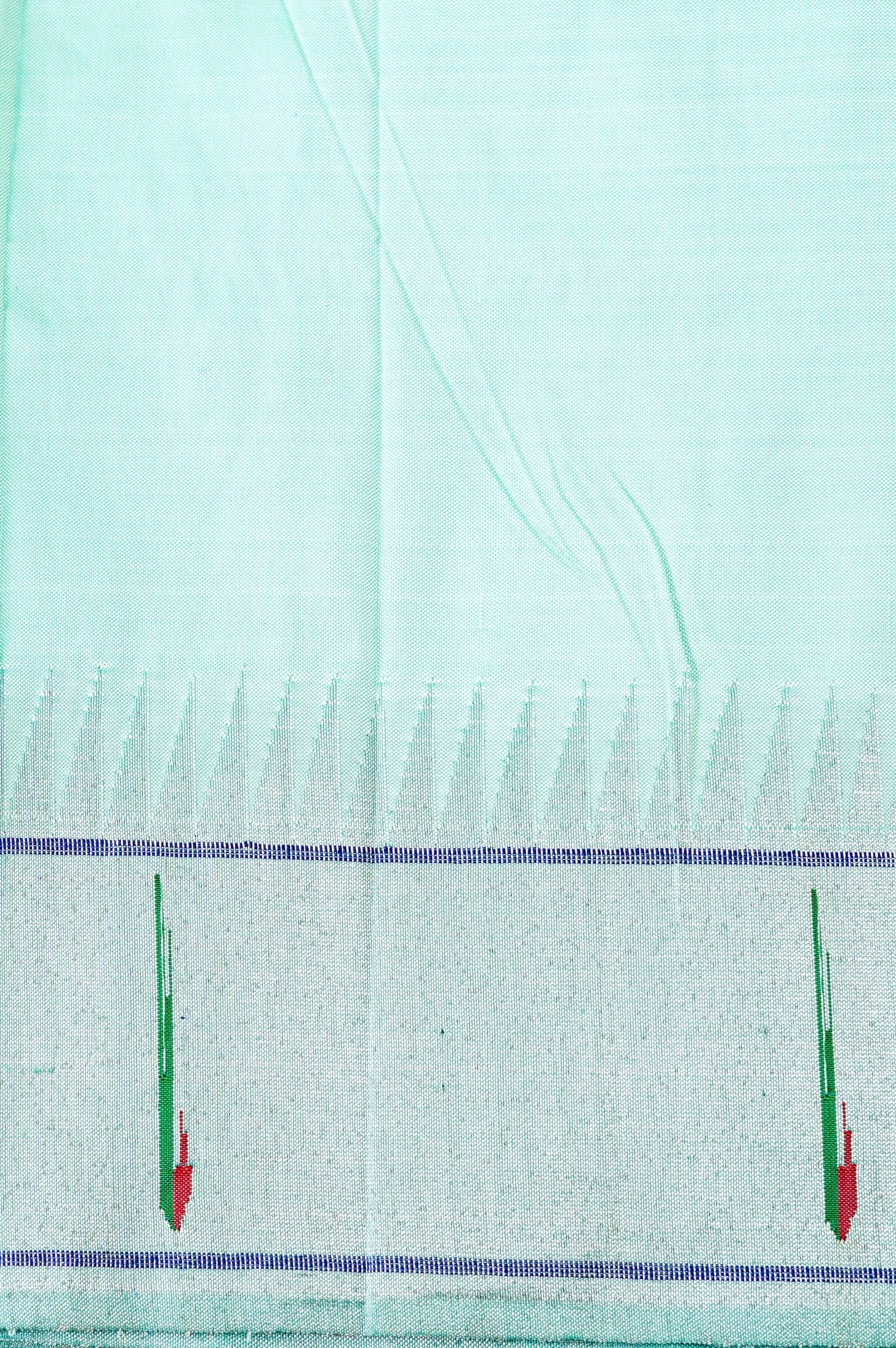 Handwoven Paithani Silk Tissue Saree with Peacock Pallu