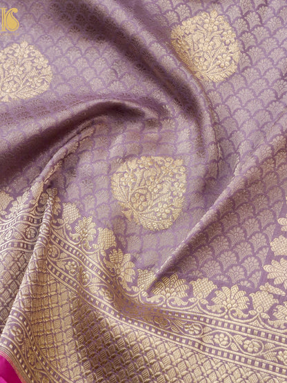 Handloom Banarasi Katan Silk Zari Tanchoi Saree with Kadwa Boota