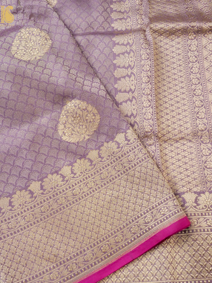 Handloom Banarasi Katan Silk Zari Tanchoi Saree with Kadwa Boota