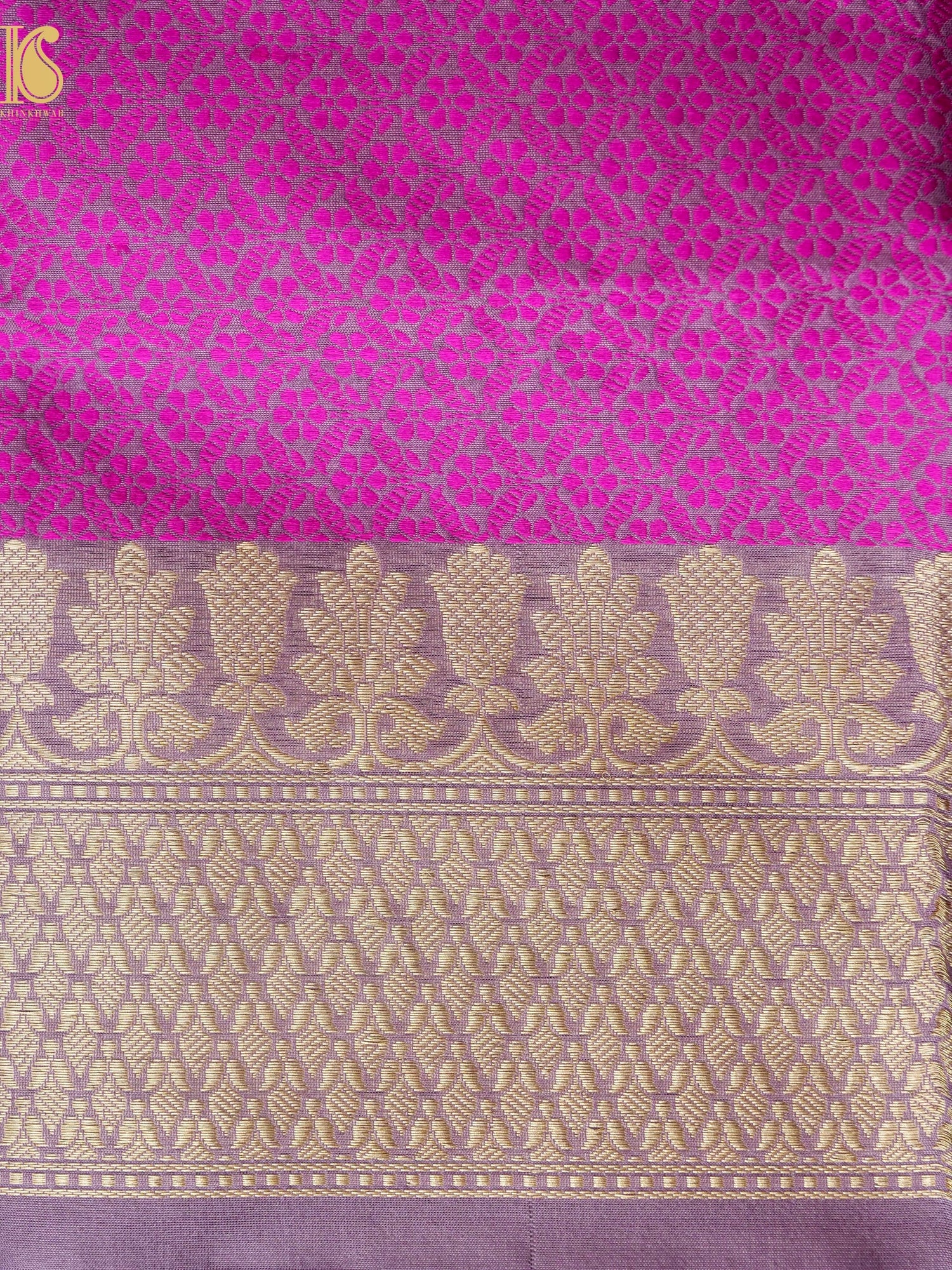 Handloom Banarasi Katan Silk Zari Tanchoi Saree with Kadwa Boota