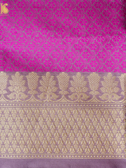 Handloom Banarasi Katan Silk Zari Tanchoi Saree with Kadwa Boota