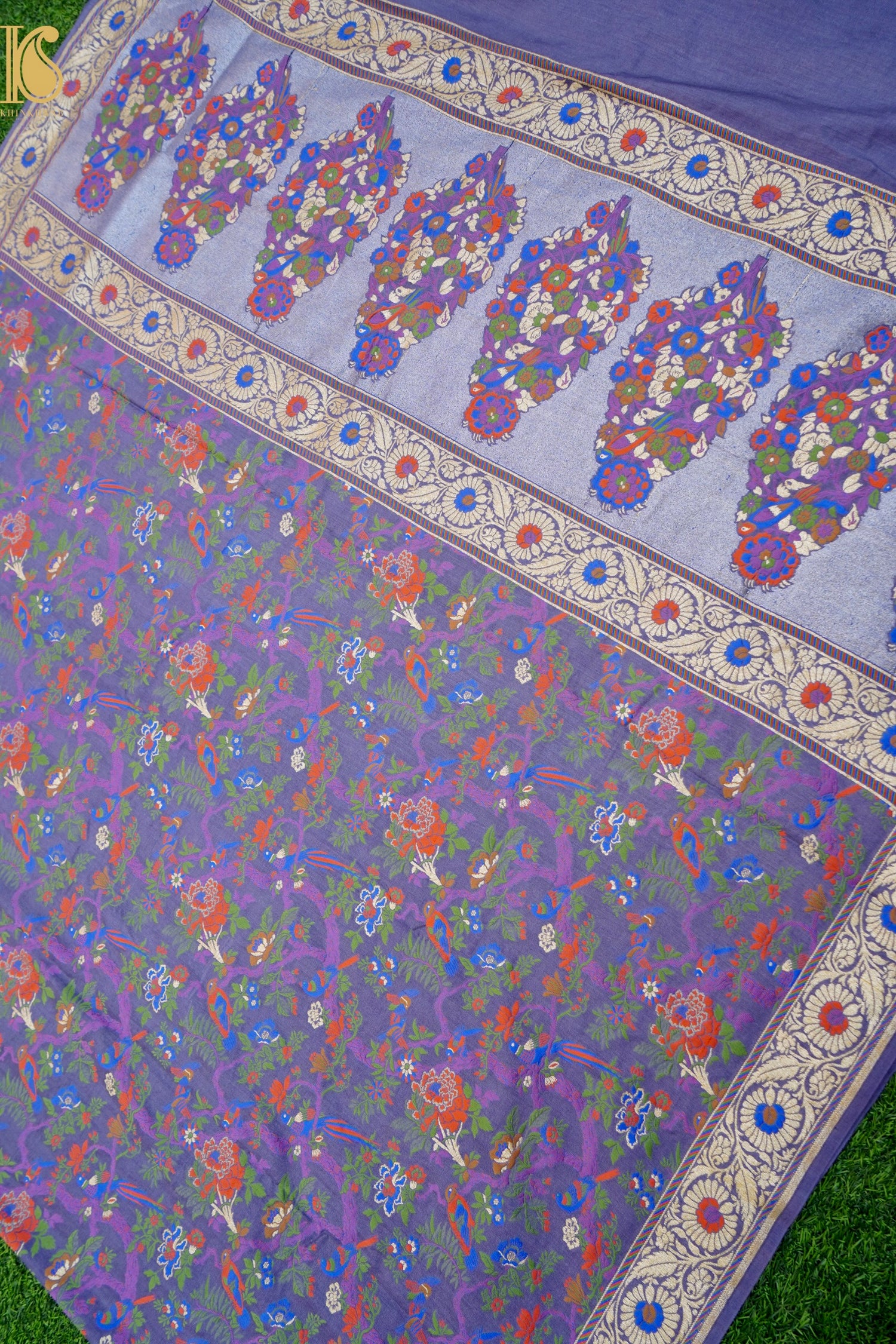 Moonga Silk Meenakari Banarasi Dupatta