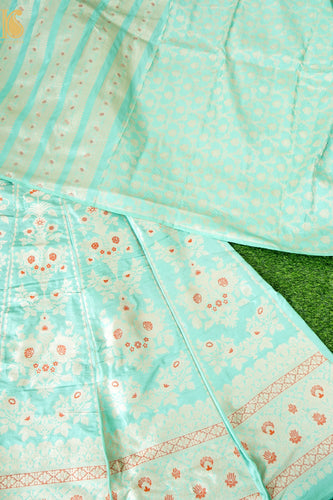 Handloom Banarasi Katan Silk Kalidar Taruja Lehenga