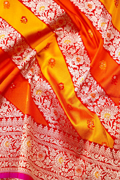 Handloom Banarasi Pure Katan Silk Rangkat Saree
