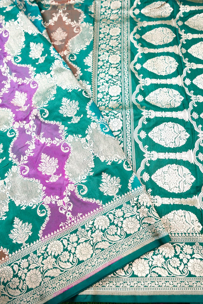 Handloom Banarasi Pure Katan Silk Rangkat Saree