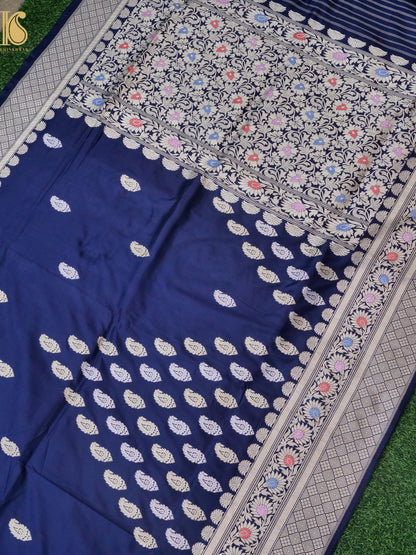 Handloom Banarasi Katan Silk Kadwa Border Saree