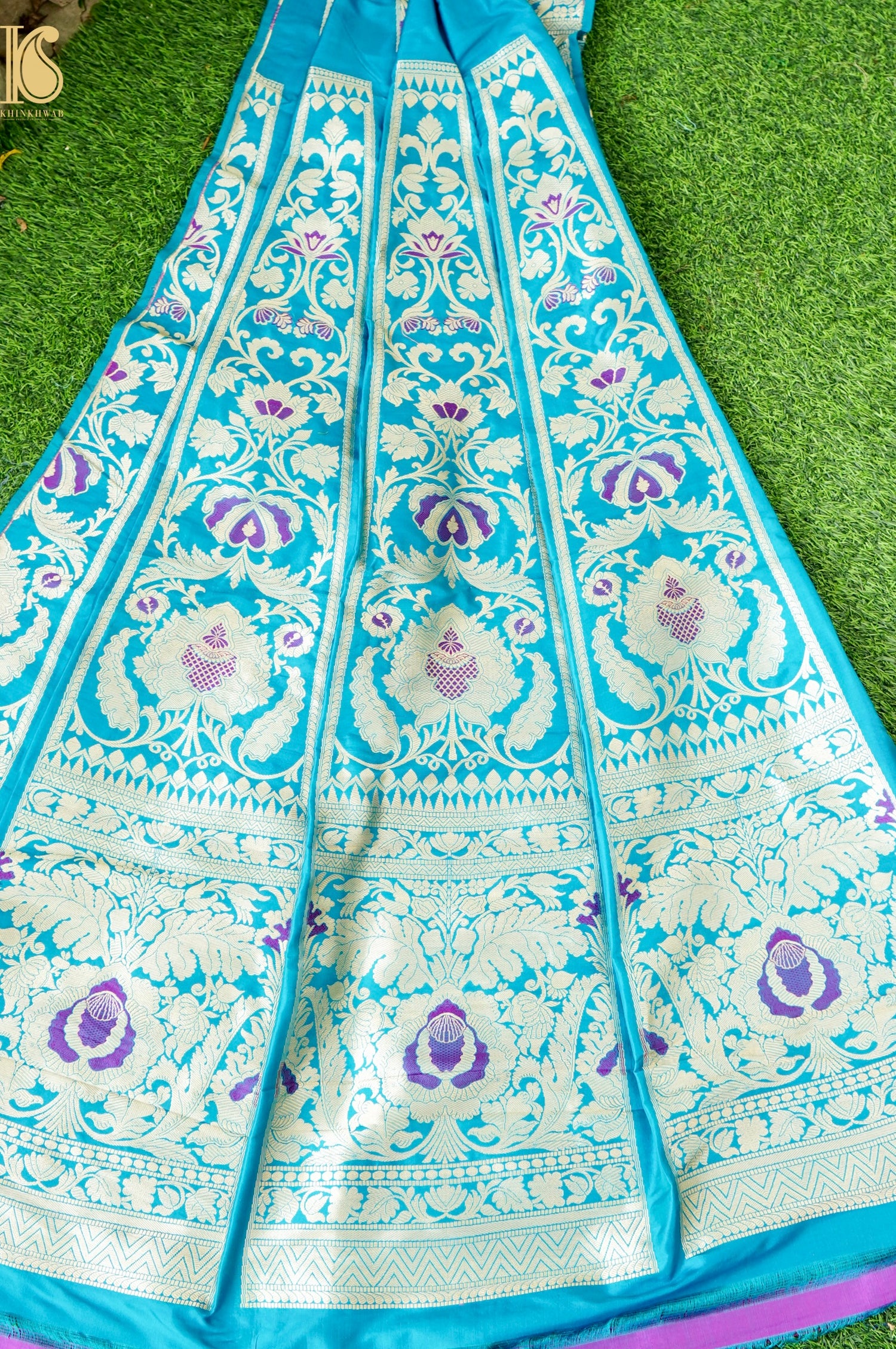 Handloom Banarasi Katan Silk Kalidar Manjari Lehenga