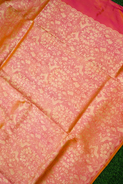 Handloom Banarasi Katan Silk Brocade Shikargah Saree